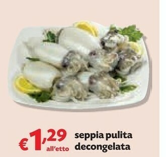 Seppia Pulita Decongelata
