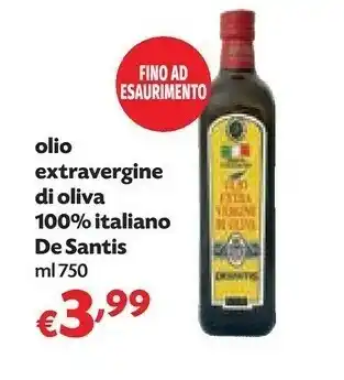 Pam De santis Olio Extravergine Di Oliva Dop 750 G(ml) offerta