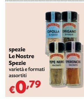 Pam Le Nostre Spezie Spezie Pepe Nero offerta