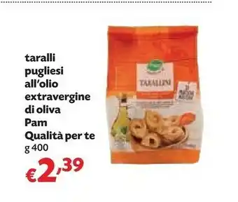 Pam Pam & Panorama - Taralli Pugliesi Classici Con Olio Extravergine Di Oliva Pugliese offerta