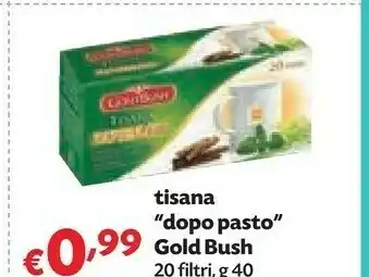 Pam Gold bush Tisana Dopo Pasto A Base Di Finocchio Liquirizia E Melissa 40 G(ml) offerta