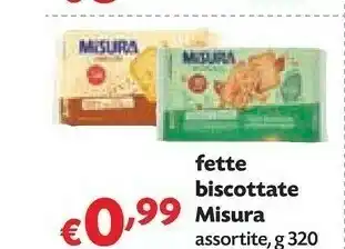 Panorama Misura Fette Biscottate Dolcesenza 320 G(ml) offerta