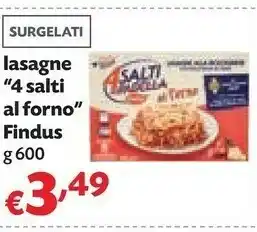 Panorama Findus Lasagne Ai Funghi Vegetariane Al Forno 4 Salti In Padella 600 G(ml) offerta