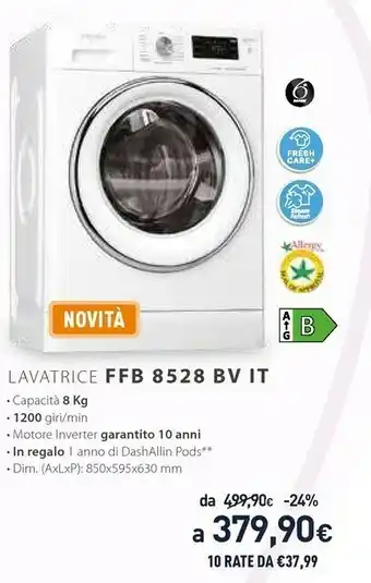 Unieuro Whirlpool FFB 8528 BV IT offerta