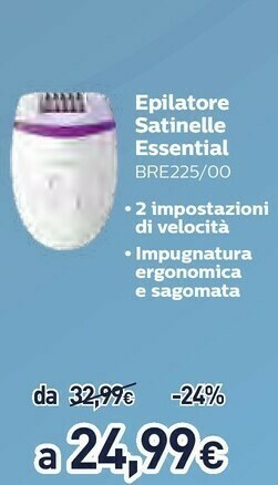 Unieuro Epilatore Satinelle Essential Bre225/00 offerta