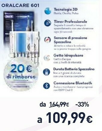 Unieuro Oral b Oralcare 601 offerta