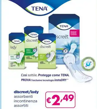 Acqua & Sapone Tena Discreet/lady Assorbenti Incontinenza offerta