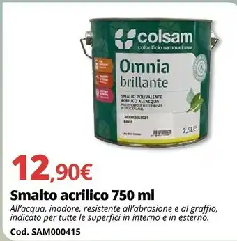 Brico Io Colsam Smalto Acrilico 750 Ml offerta