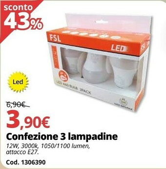 Brico Io Confezione 3 Lampadine offerta