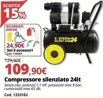 HP Compressore Silenziato 24lt