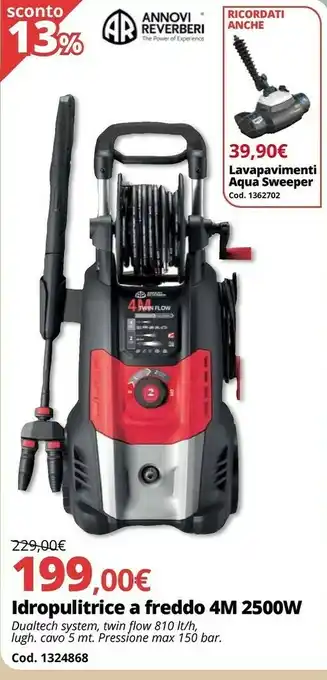 Brico Io Annovi Reverberi Idropulitrice A Freddo 4m 2500W offerta