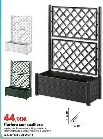 Brico Io Fioriera Con Spalliera offerta