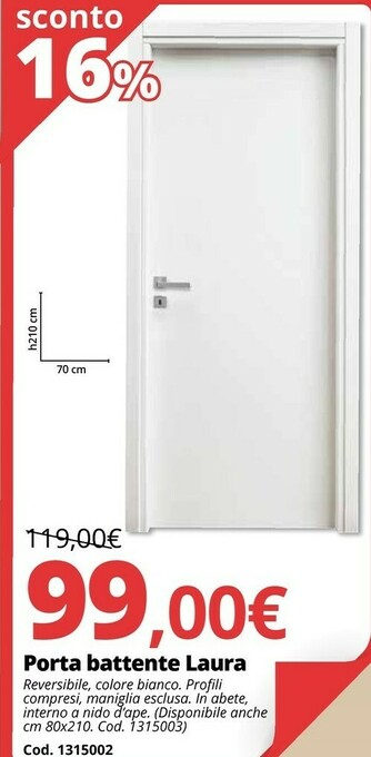 Brico Io Porta Battente Laura offerta