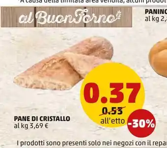 PENNY Pane di cristalllo offerta