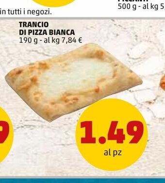 PENNY Trancio di pizza bianca offerta