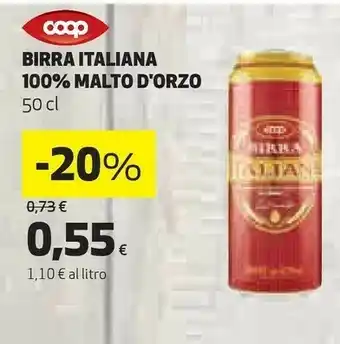 Coop Birra Italiana 100% Malto D'orzo offerta