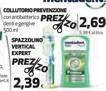 Coop Mentadent Mentadent Collutorio Prevenzione Con Antibatterico Prez Denti E Gengive 500 Ml offerta