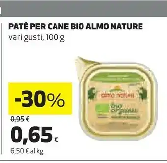 Coop Almo Nature Almo Nature Patè Per Cane Bio 100 G offerta
