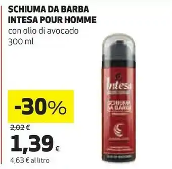 Coop Intesa Intesa Schiuma Da Barba Pour Homme Con Olio Di Avocado 300 Ml offerta