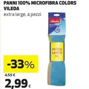Coop Vileda Panni 100% Microfibra Colors offerta