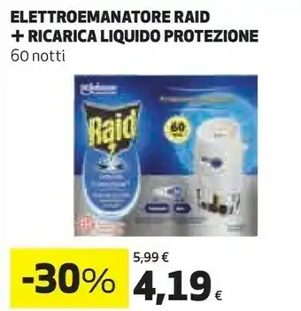Coop Raid Elettroemanatore + Ricarica Liquido Protezione offerta