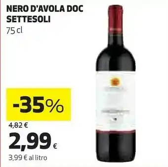 Coop Settesoli Nero D'avola Doc 75 Cl offerta