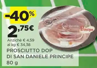 Coop Principe Prosciuto Dop Di San Daniele 80 G offerta