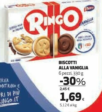 Coop Pavesi Pavesi - Ringo Vaniglia 330 g(ml) offerta