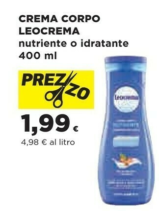 Coop Leocrema Crema Corpo Nutriente O Idratante offerta