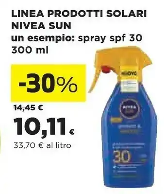 Coop Nivea Nivea Sun Linea Prodotti Solari offerta