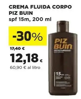 Coop Piz buin Crema Fluida Corpo offerta