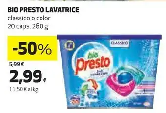 Coop Bio Presto Lavatrice Classico O Color 20 Caps offerta