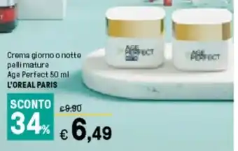 Iper La Grande L'Oréal Paris Crema giorno o notte pelli mature Age Perfect 50 ml offerta