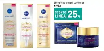 Iper La Grande Nivea Linea Viso e mani Luminous offerta