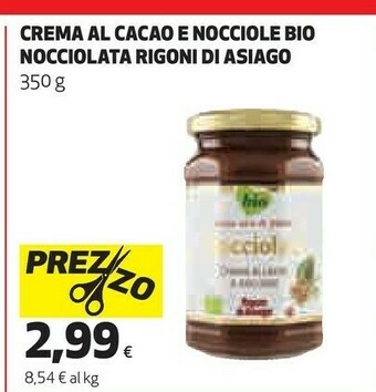 Coop Rigoni Di Asiago Nocciolata Crema Di Cacao E Nocciole Bio 350 G(ml) offerta