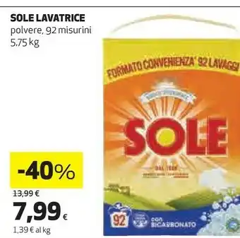 Coop Sole Lavatrice Polvere offerta