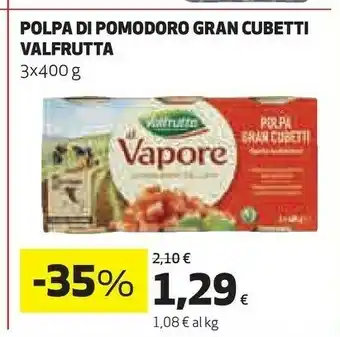 Coop Valfrutta Gran Cubetti Di Pomodoro 1200 G(ml) offerta