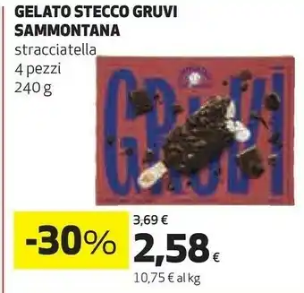 Coop Sammontana Gelato Stecco Gruvi Stracciatella offerta