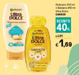 Iper La Grande Garnier Shampoo 300 ml o Balsamo 250 ml Ultra Dolce offerta