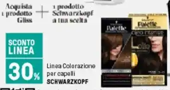 Iper La Grande Schwarzkopf Linea Colorazione per capelli offerta