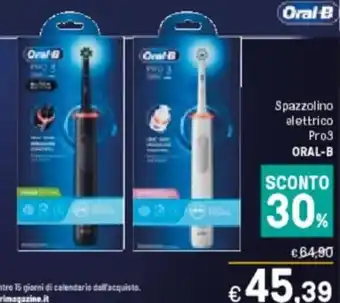 Iper La Grande Oral-B spazzolino elettrico Pro 3 offerta