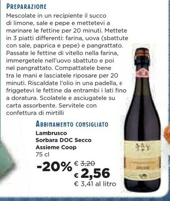 Coop Coop Lambrusco Sorbara Doc Secco Assieme offerta