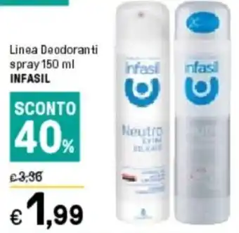 Iper La Grande Infasil Linea Deodoranti spray 150 ml offerta