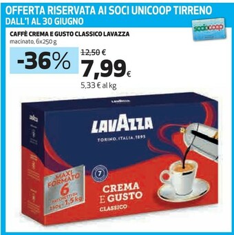 Coop Lavazza Crema E Gusto Classico offerta