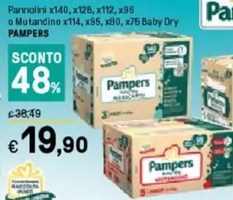 Iper La Grande Pampers Pannolini o Mutandino Baby Dry offerta