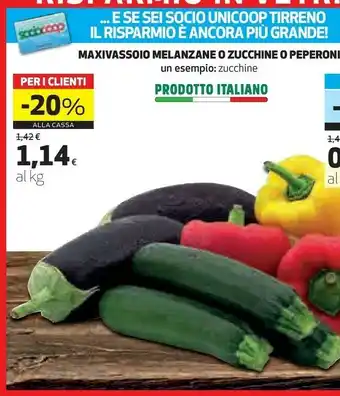 Coop Maxivassoio Melanzane O Zucchine O Peperoni offerta