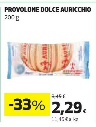 Coop Auricchio Provolone Dolce L'Originale 200 G(ml) offerta