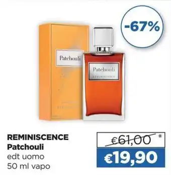 La Saponeria Patchouli Reminiscence edt uomo 50 ml vapo offerta