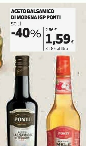 Coop Ponti Aceto Balsamico Di Modena IGP 500 G(ml) offerta