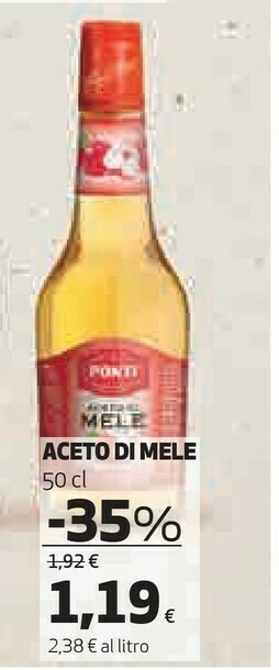 Coop Ponti Aceto Di Mele 500 G(ml) offerta
